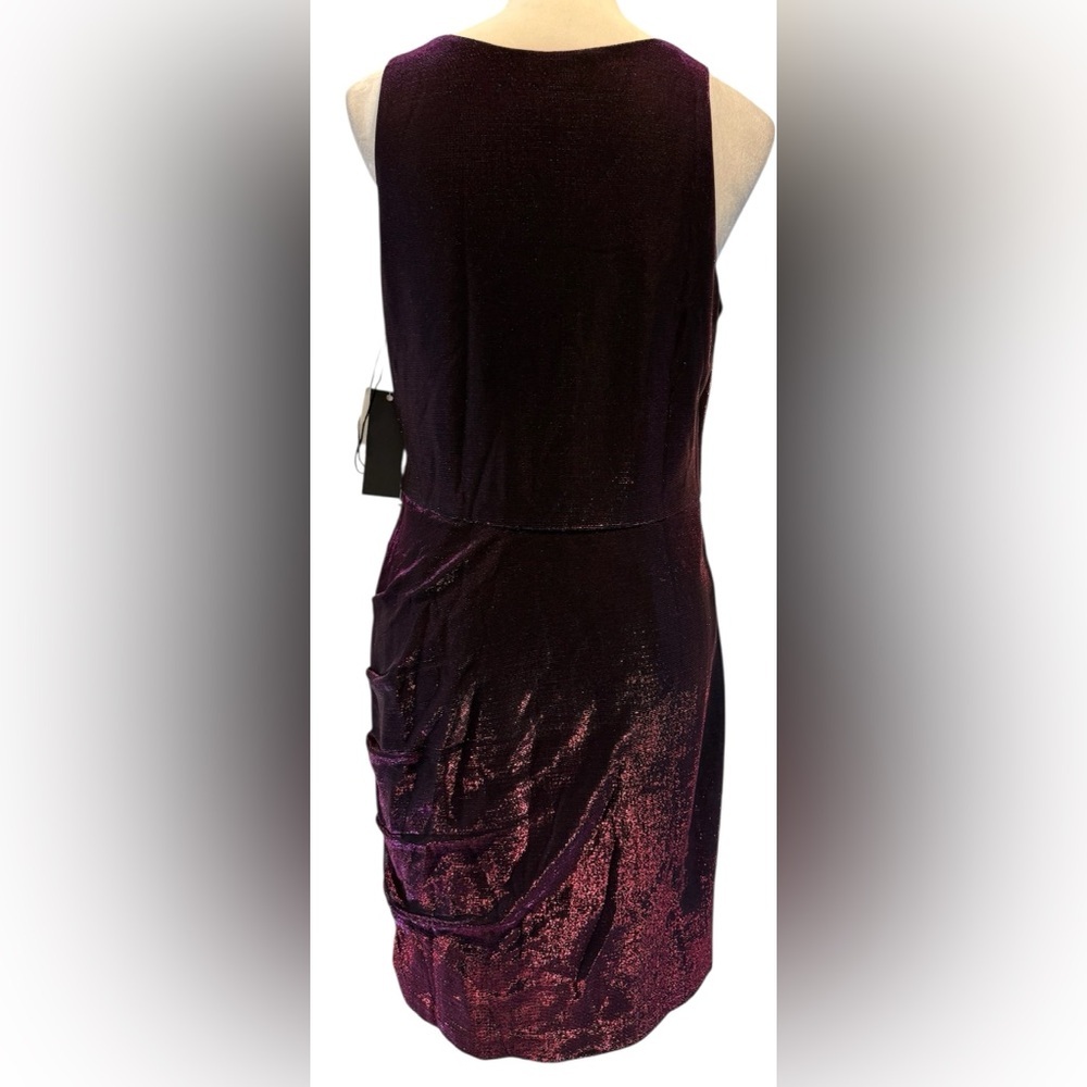 NWT Aqua Fuchsia/Black Sleeveless Dress - Picture 3 of 6
